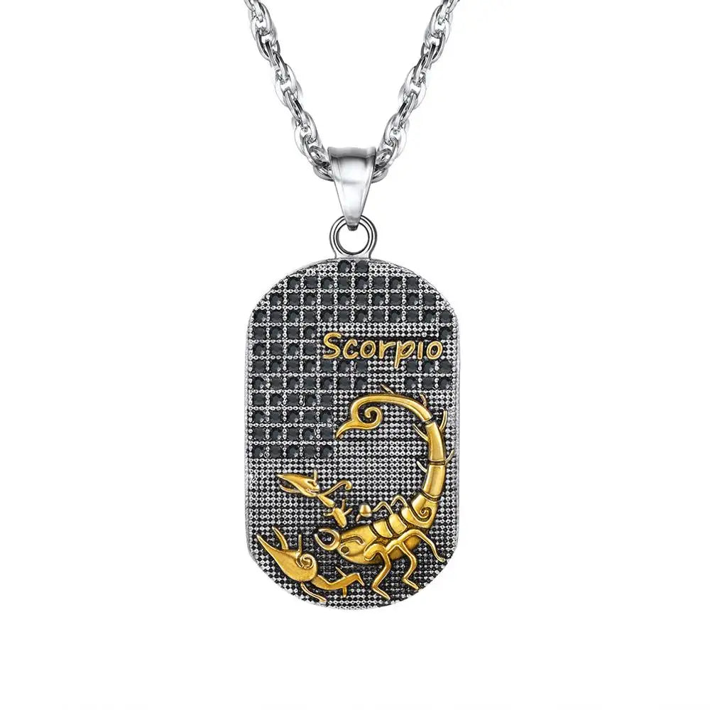 Collar con Colgante de Estilo Signo del Zodiaco Astrológico