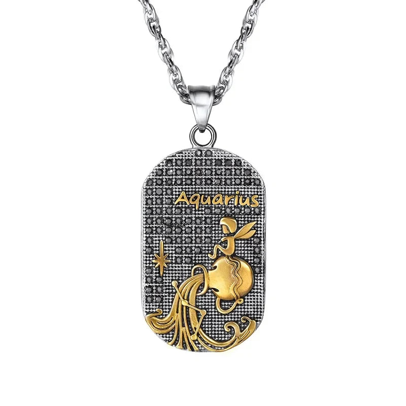 Collar con Colgante de Estilo Signo del Zodiaco Astrológico