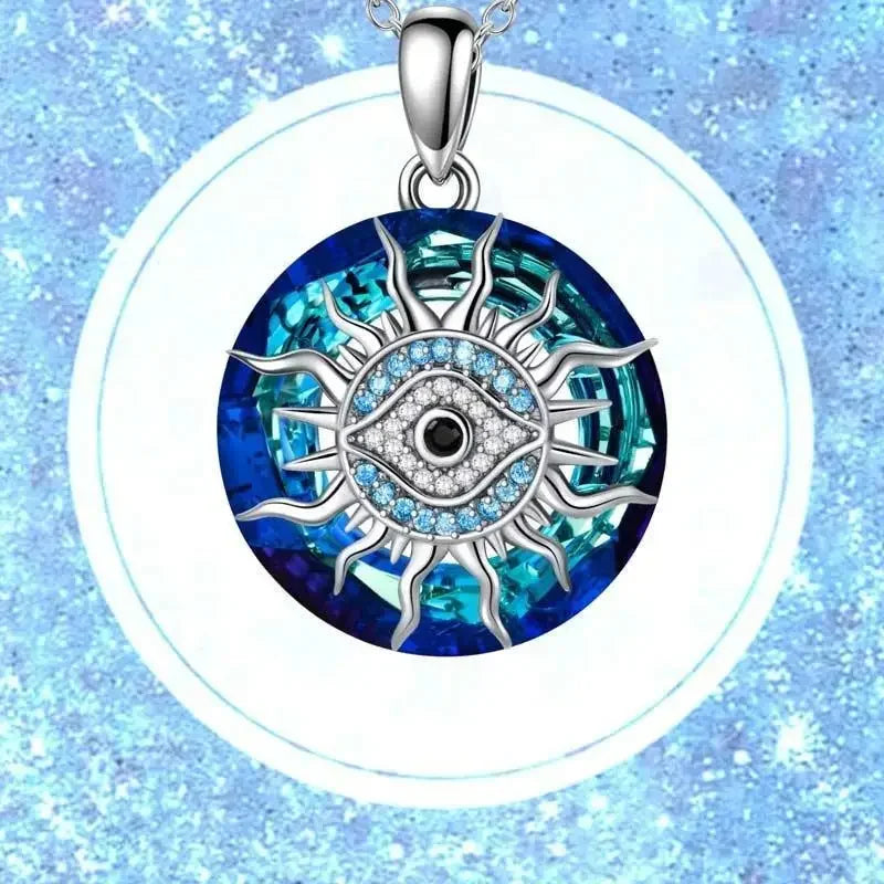Collar con Colgante de Circonio para Protección Contra el Mal de Ojo