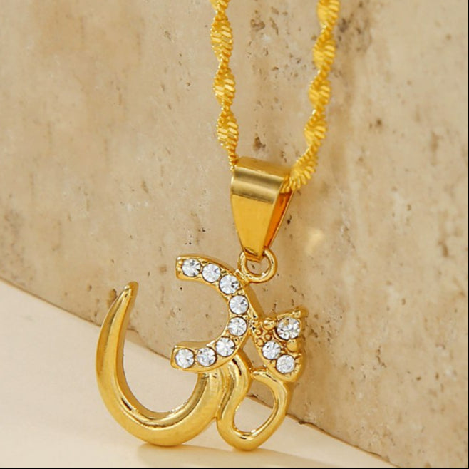 Collar Budista Om Or