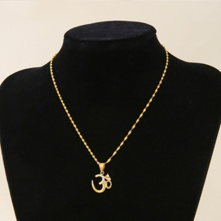 Collar Budista Om Or