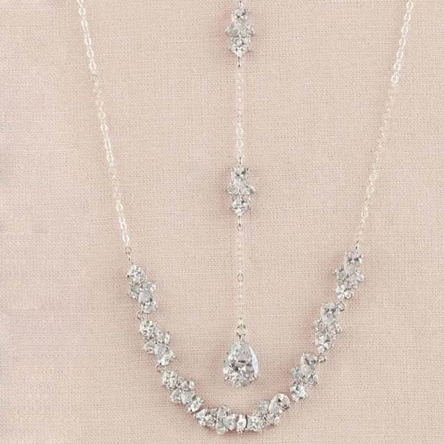 Collar de Espalda para Boda en plata