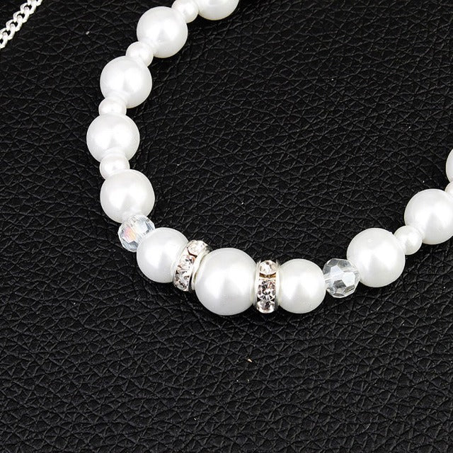 Collar de Espalda para Boda con Perlas para Mujer