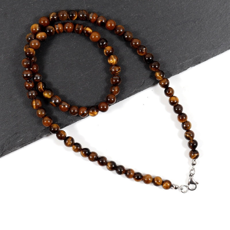 Collar Ojo de Tigre Hombre