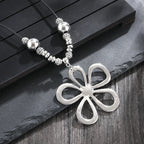 Collar con Colgante de Flor Grande de Estilo Étnico 1