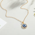 Collar Colgante Contra el Mal de Ojo Azul Griego Turco Matiasma Mataki oro