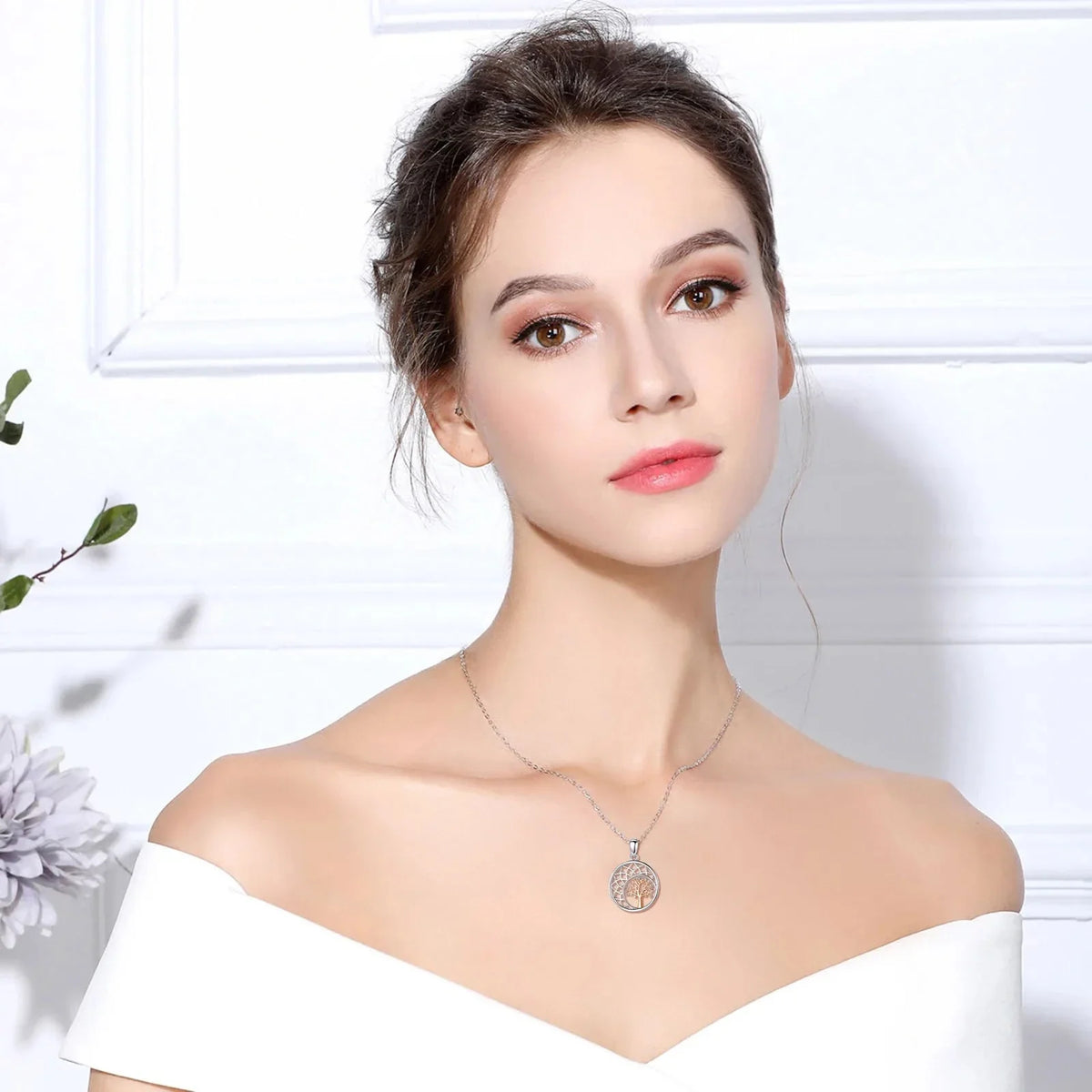 Collar Colgante Elegante Árbol de la Vida para Mujer