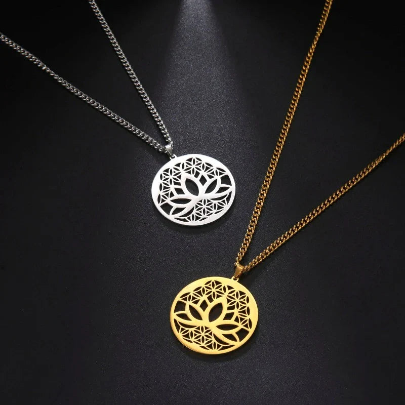 Collar Colgante Flor de Loto Zen