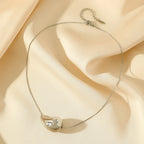 Collar Colgante Gota de Agua plata estilo 2
