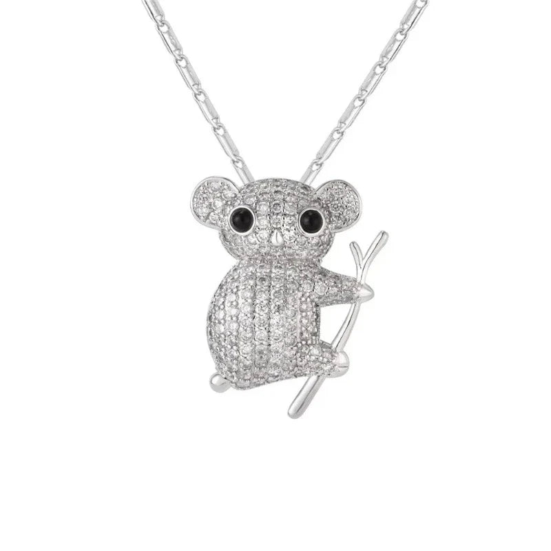 Collar Koala Piedras Plata