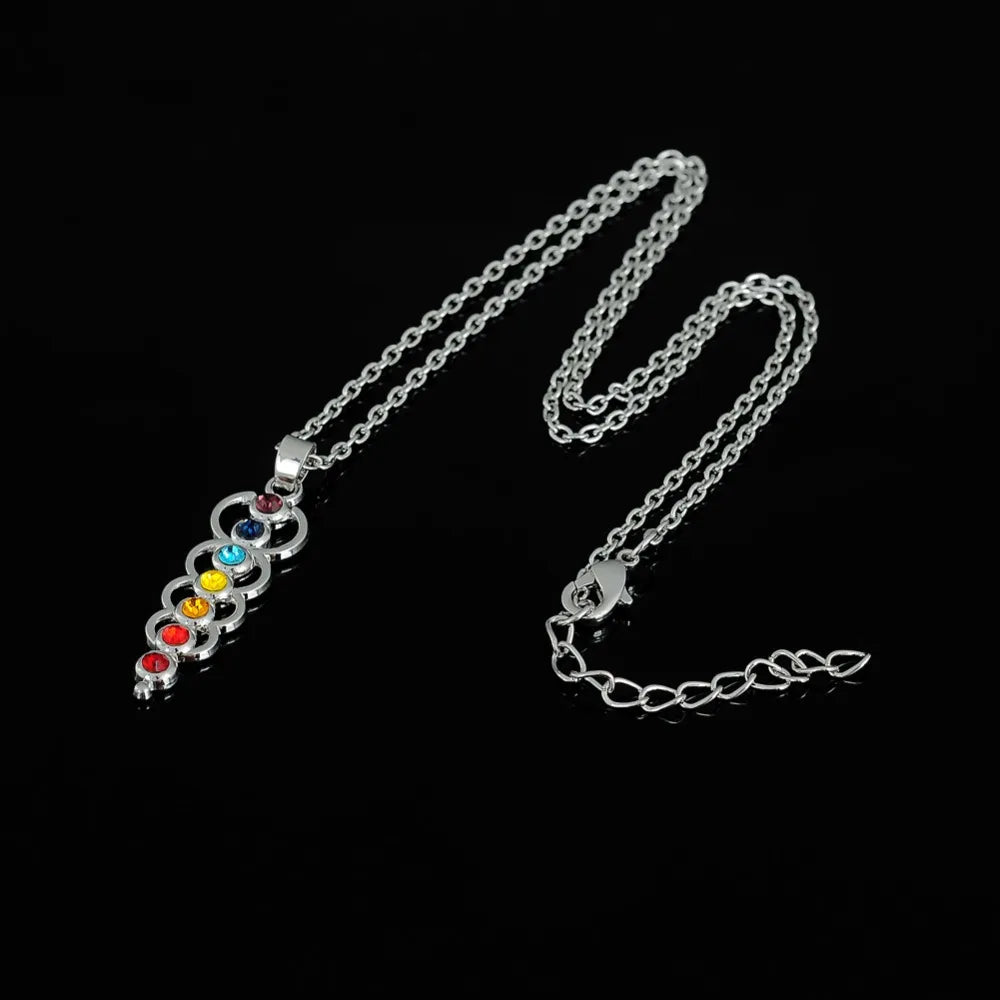 Collar Colgante Piedras 7 Chakras Mujer