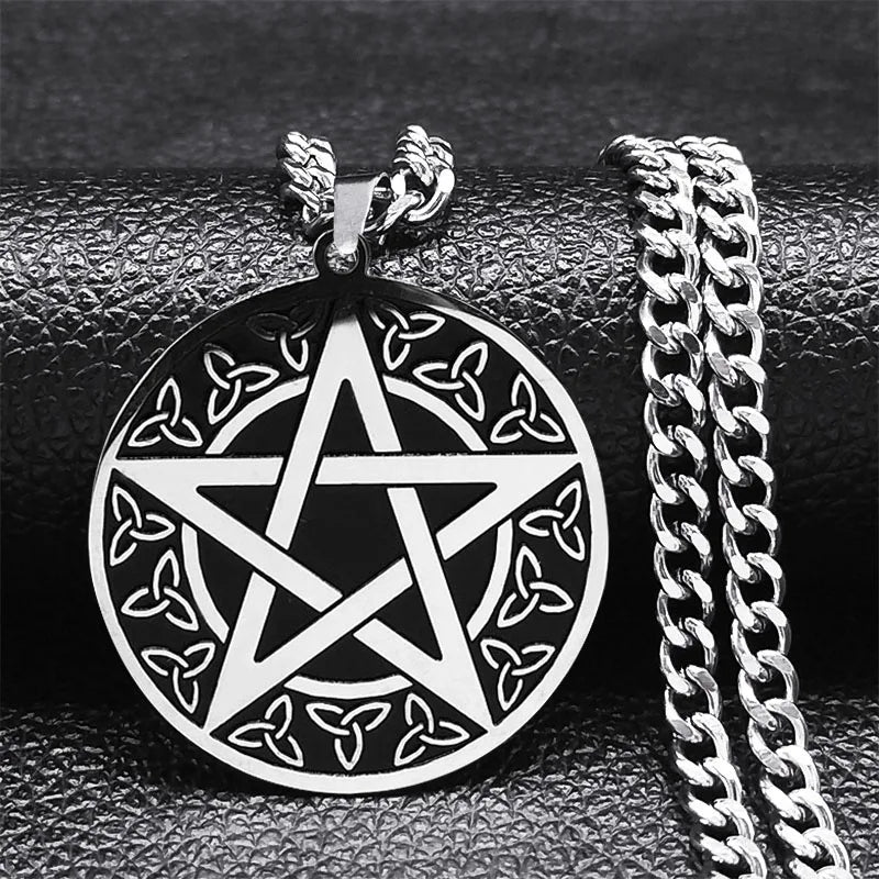 Collar Pentagrama Colgante Tetragrama de Salomón
