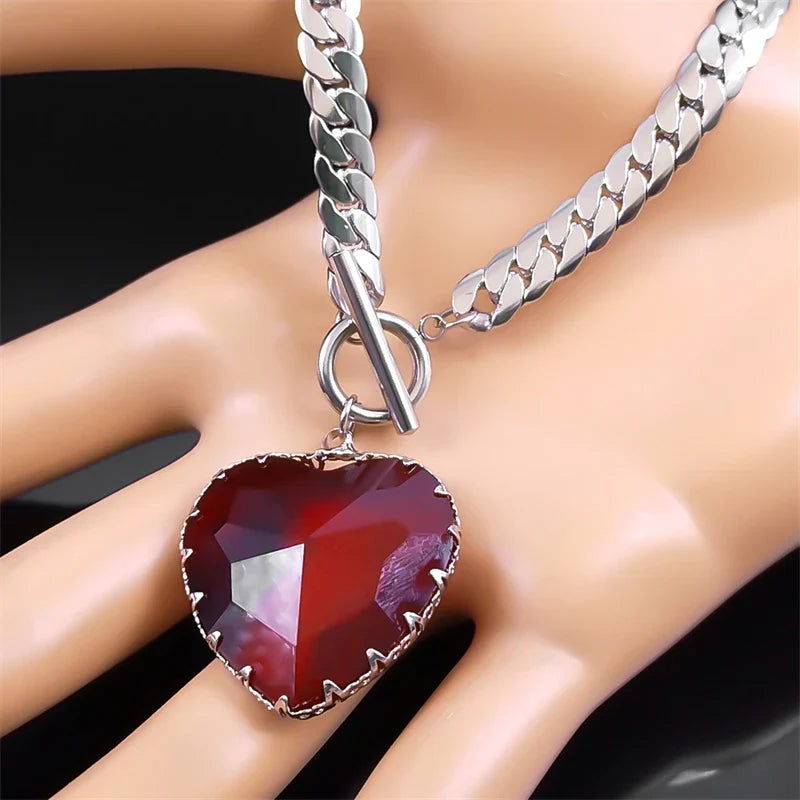 Collar Gargantilla con Colgante de Corazón 3