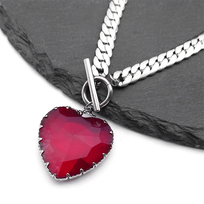 Collar Gargantilla con Colgante de Corazón 3
