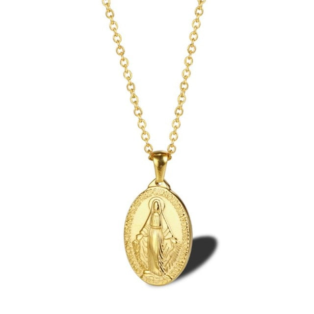 Collar Virgen María oro