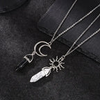 Collares con Colgantes de Media Luna y Sol