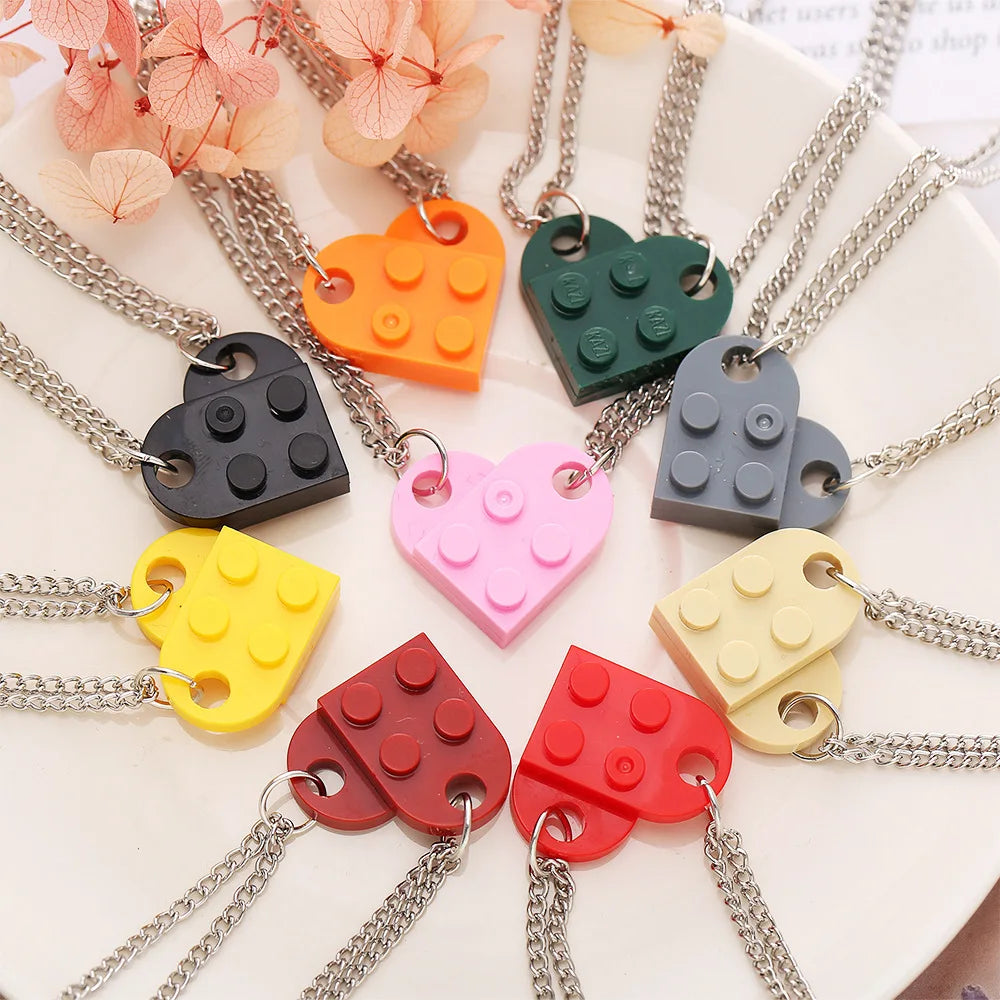 Collares para Parejas de Amigos Colgante Corazón Fashion amarillo