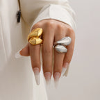 Anillo Grande con Gota de Agua plata