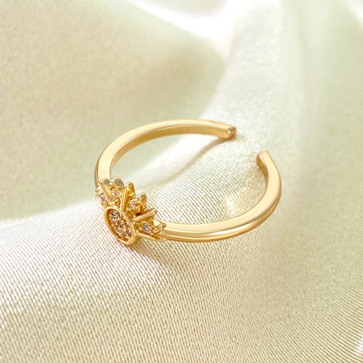 Juego de 2 Anillos Luna o Sol en Circonita para Pareja
