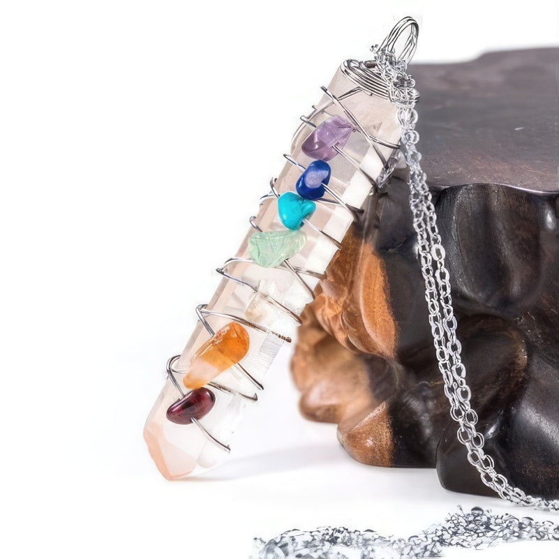 Colgante 7 Chakras Plata