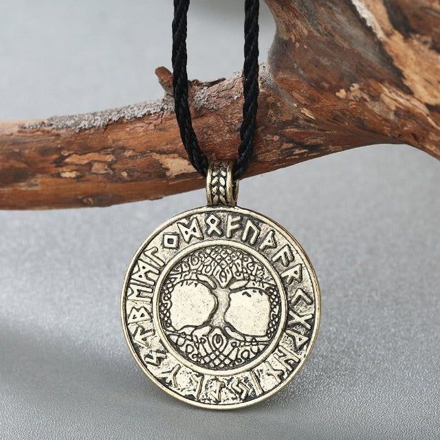 Colgante Árbol de la Vida Celta dorado plata antiguo