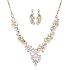 Conjunto de Collar y Pendientes de Boda con Perlas